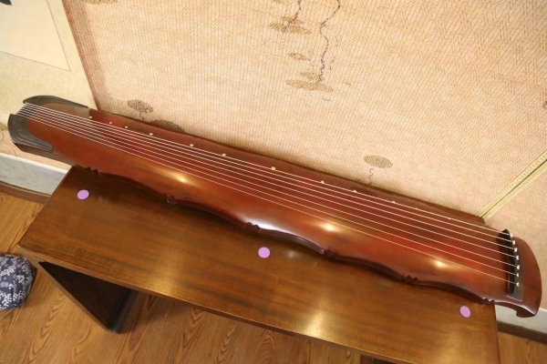 tongleng - Featured Guqin Today（20230507）- Red sprnkle gold powder bamboo joint style